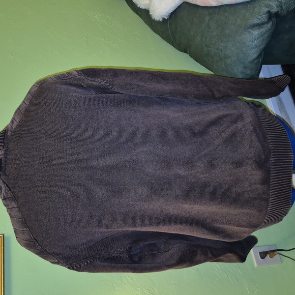 BKE Men's Dark Brown Mock Turtleneck 1/4 zip.XXL. Zip-Up Sweater.#1818) - Picture 4 of 16